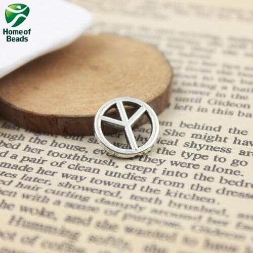 DIY Fashion Branch Peace Sign Antique Silver Color For Jewelry Making Handmade 15mm (15pcs/lot) ZA1306