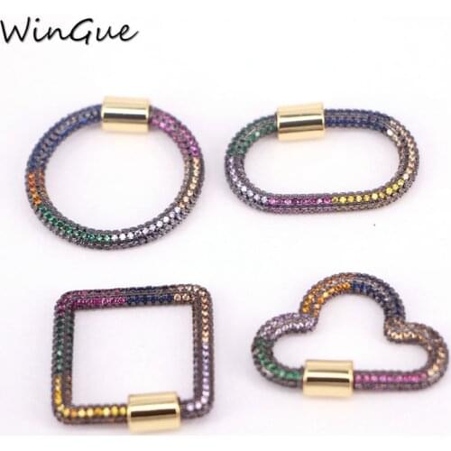 DIY New Creative Pendant Carabiner Fasteners Screw Lock Clasps Accessories For Handmade Mesh Chains Pendant Jewelry Making