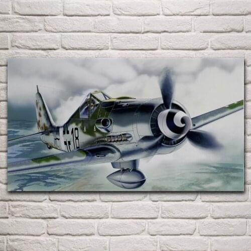 Fw 190 d 12 ww2 aircraft warplane fighter art living room decoration home decor wall art print fabric poster KM308