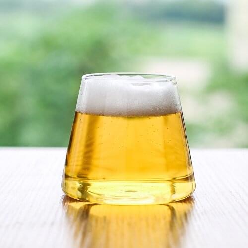 Mountain Borosilicate Glass Cups 300ml Creative Transparent Cocktail Beer Beverage Sake Wine Glasses Dessert Glass Party Cup