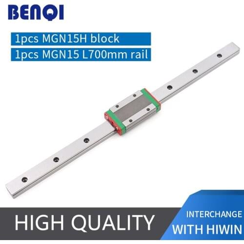 Hot selling free shipping cheap linear guides MGN15H block /carriage+ CNC linear bearing steel MGN15-L700mm rail made in china