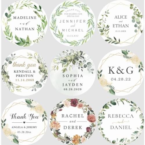 Customized 3-10CM Wedding Stickers, Can Be To Add Aour Name And Date, LOGO, Fonts You Like