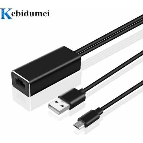 Kebidumei Micro USB To RJ45 HD 480Mbps Fire TV Stick Ethernet Adapter 10/100 Mbps FOR New Fire TV/Google Home Mini/Chromecast