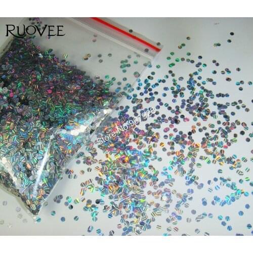 2MM Strip Holograph Silver Round Dot Flake Spangle Shape nail glitter for Gel polish acrylic and Makeup decoration