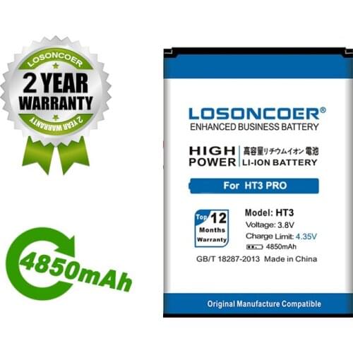 LOSONCOER Battery 4850mAh For Homtom HT3 Battery HT3 PRO In Stock