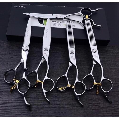 6 Professional Hair Salon Structure Scissors Set Cutting Barber Haircut Thinning Shear Scissors Hairdressing Hair Tools Scissors