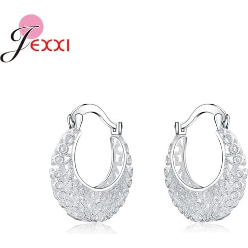 New Arrival Women Girls Retro Drop Earrings 925 Sterling Silver Hollow Out Fashion Earrings For Wedding Engagement Party