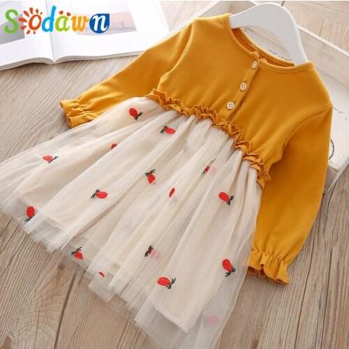Sodawn Fall Girl Dresses Princess Dresses New Year Baby Girls Clothes Tutu Party Kids Clothes For Girl 2020 Children Clothing