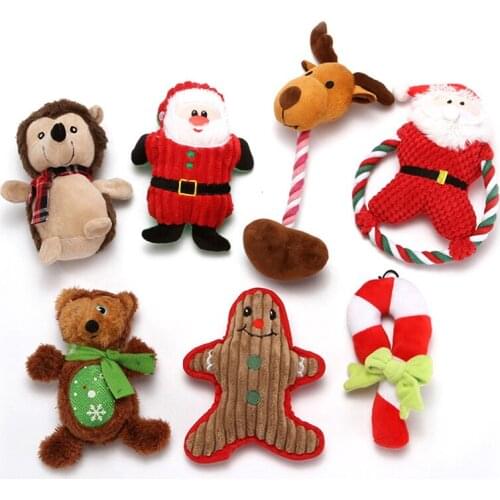 Plush Squeaker Pet Toy Christmas Halloween Cat Puppy Dog Accessories for Small Dogs Yorkshire Gota mascotas Toys zabawki dla psa