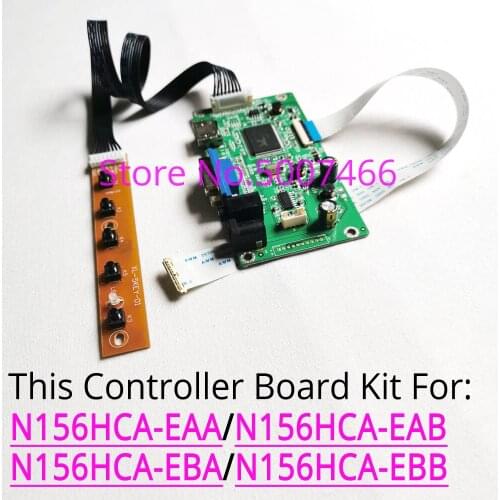 Fit N156HCA-EAA/EAB/EBA/EBB EDP 30-Pin LCD panel VGA WLED laptop PC 1920*1080 15.6" monitor controller drive board DIY kit