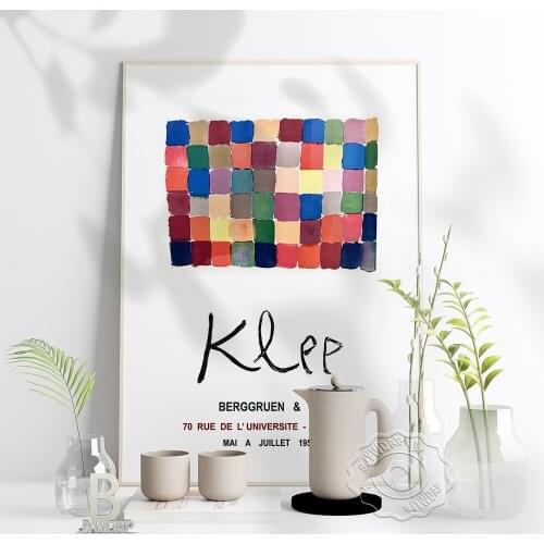 Vintage Paul Klee French Exhibit Gallery Poster, Berggruen & Cie Paris Mai A Juillet 1955 Art Prints, Vintage French Home Decor