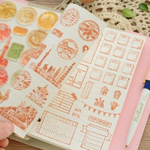 Clear Travelers Stamps Holiday Journey Stamps Planner planner Journal Stamps Scrapbooking