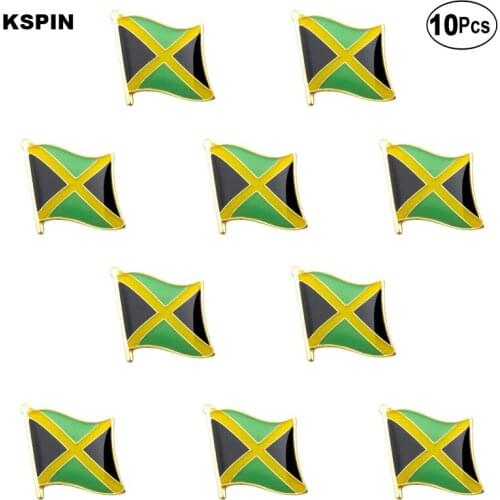 Jamaica Flag Lapel Pin Flag badge Brooch Pins Badges 10Pcs a Lot