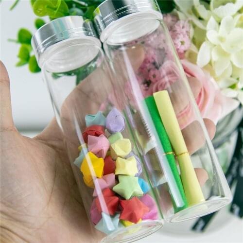 90ml Glass Decoration Bottles with Silver Aluminum Screw Cap Wedding Gift Bottles Jars Halloween Decoration 24pcs Free Shipping