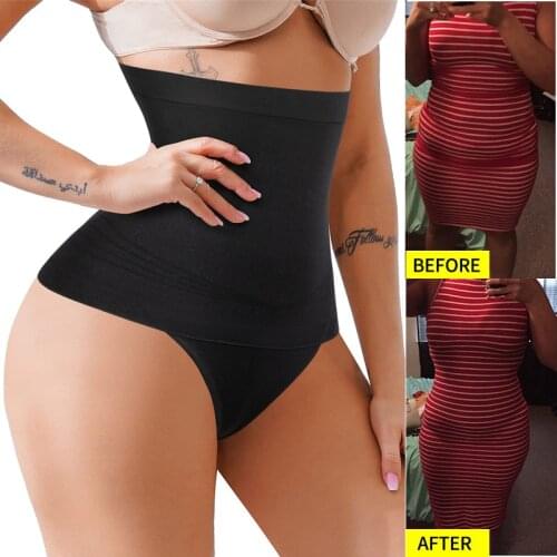 Thong Shaper Panty Womens Waist Cincher Trainer High-Waisted Underwear Girdle Faja Body Tummy Control Panty Shapewear