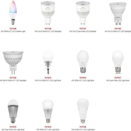 Mi boxer FUT103/FUT104/FUT013/FUT014/FUT105/FUT012/FUT/FUT106/FUT017/FUT108/FUT019 5W 9W 12W GU10 MR16 E27 LED Blub Spotlight