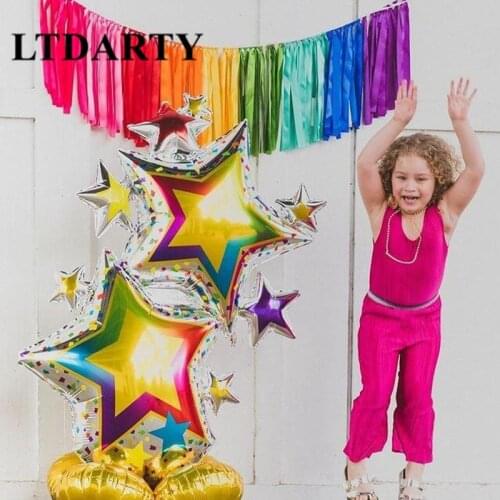 1pcs / 102CM birthday party decoration props baby shower toy balloon photo cartoon aluminum film balloon stars