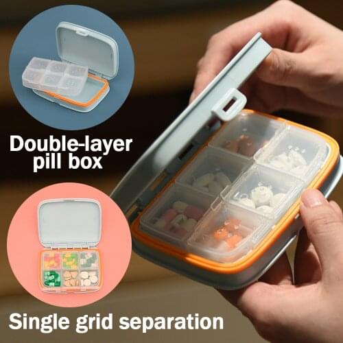 1PCS Pill Case 4/6 grid Compartment Travel Pill Box Diabetic Pill Box Weekly Medicine Tablet Dispenser Splitters Organizer WYZ