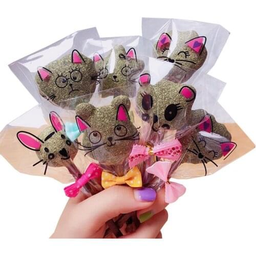 1pc Funny Catnip Cat Toy Lollipop Shape Rattan Stick Cat Teething Toy Catnip Treat Ball Pet Supplies Cat Favors Random Style