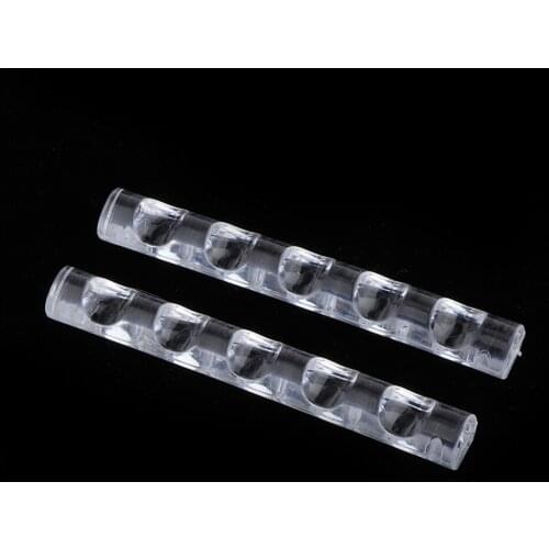 2pcs Premium Acrylic 5 Slots Nail Art Brush /Pen Display Holder Stand Clear