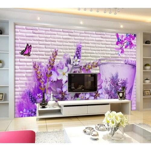 3d wallpaper for room Home Decoration Garden Wall Flowers Butterfly Background Wall custom 3d photo wallpaper