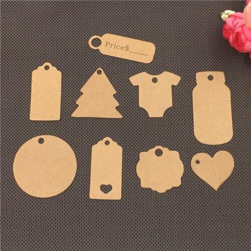Multi-Style Paper Handmade Garment Price Tags DIY Wedding/Jewelry/Flower/Product Note Hang Tags Name Write Cards