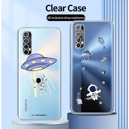 For OPPO Realme 7 Case Transparent Case For Realme 7 Pro Clear Protective Back Cover For Realme 7 Soft TPU Fashion Phone Shell