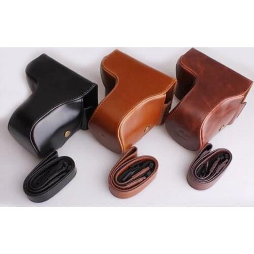 PU Leather Camera Case Bag Cover for For Sony Alpha NEX-7 NEX-F3 with 18-55mm lens portable