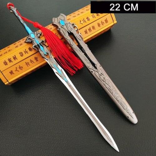 Doula Mainland Cartoon Character Weapon Tang San Zinc Alloy Sword Model Toy Demon Killer Keychain Collection Holiday Gift