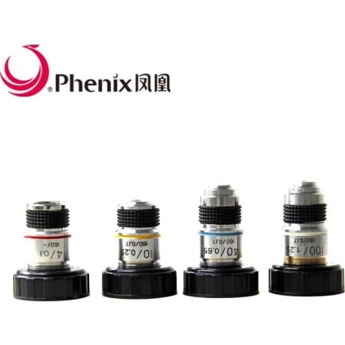 Phenix High Quality Microscope Achromatic Objectives 4X/10X/40X/100X for XSP- 30 Series