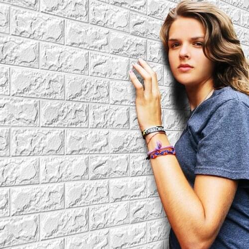 Hot Sale PE Foam 3D Wallpaper DIY Wall Stickers Wall Decor Embossed Brick Stone Wallpaper Room House 70 X 38.5 X 0.8cm Poster