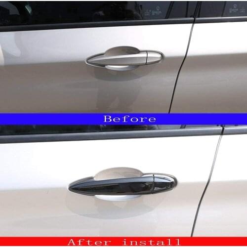 ABS Chrome Door Handle Trim Sticker Accessories for BMW X1 F48 2016/18 2 series 218i Gran Tourer F46 2015-2017 gloss black
