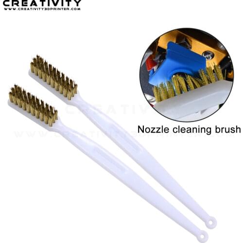 3D Printer Tool Copper Wire Toothbrush Nozzle Brush For Cleaning Nozzle /Heating Block /Hotend Hot Bed Cleaner derusting Parts