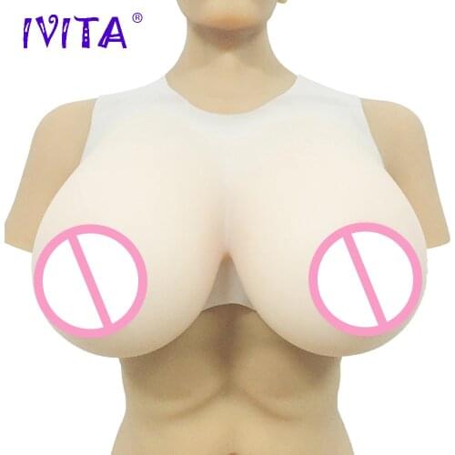 IVITA 5300g Realistic Silicone Breast Forms Fake Boobs For Crossdresser Lifelike Soft False Breasts Drag Queen Shemale