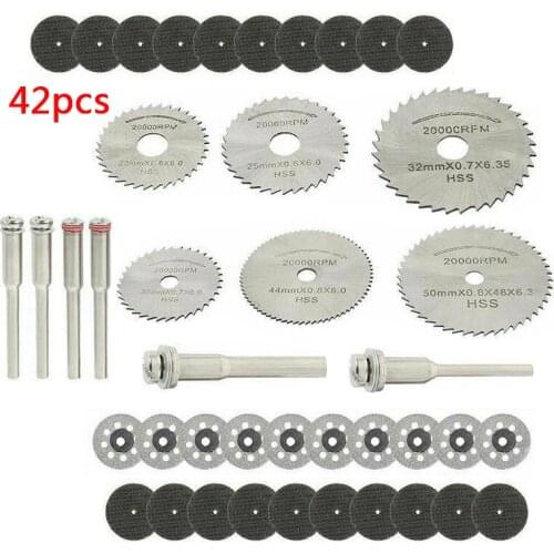 LETAOSK 42pcs Diamond Cutting Wheel Saw Blades Cut Off Discs Set Fit for Rotary Tool