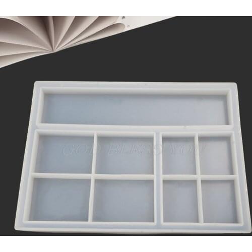 Handmade Large Classified Storage Tray Resin Mold Multigrid Sorted Storage Dish Silicone Resin Mold Art Craft Tools Drop Ship