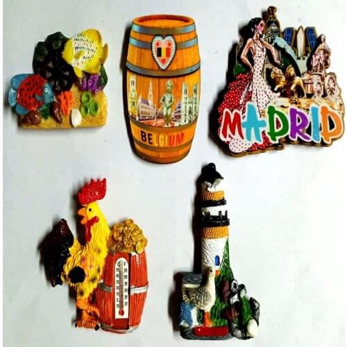 Resin fridge magnet for MADRID tourist attractions