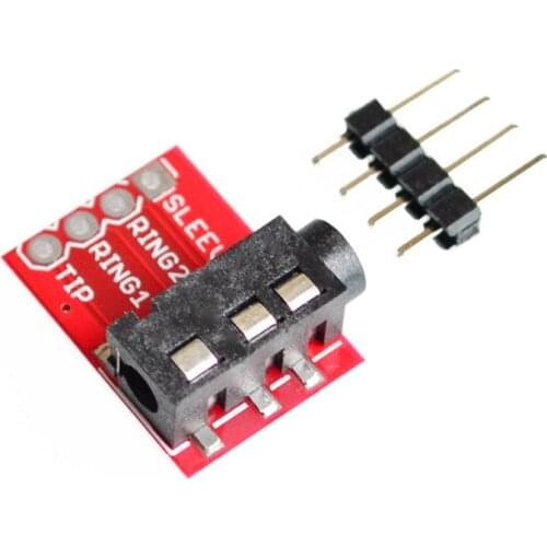 TRRS 3.5mm Plug Metal Audio Stereo Circuit board Support Headset Mic Socket Board Extension Connector Module Interface Modules