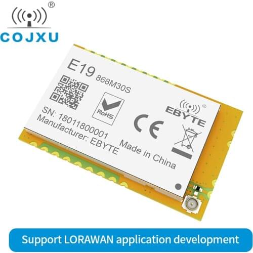 Cojxu LoRaWAN E19-868M30S Sx1276 LoRa Module 868MHz 30dBm 1W 10km Wireless Transceiver Stamp Hole / IPEX Antenna Spi Rf Module