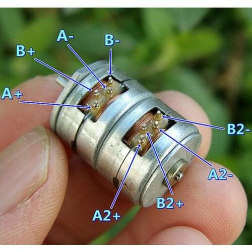 New 1pcs step angle with Metal gear DC 2 phase 4 wire 15mm Micro stepper motor