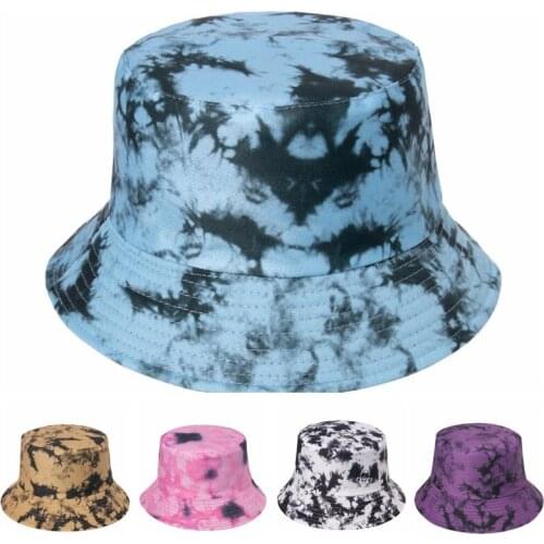 Color Print Cotton Bucket Hat Fisherman Hat Outdoor Travel Hat Sun Cap Hats for Men and Women 201