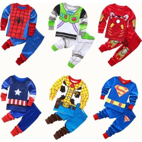 2021 Disney Long Sleeve Set Pajamas Cartoon Boys Pajamas Spring Autumn Cars Kids Homewear Kids Baby Sleepwear