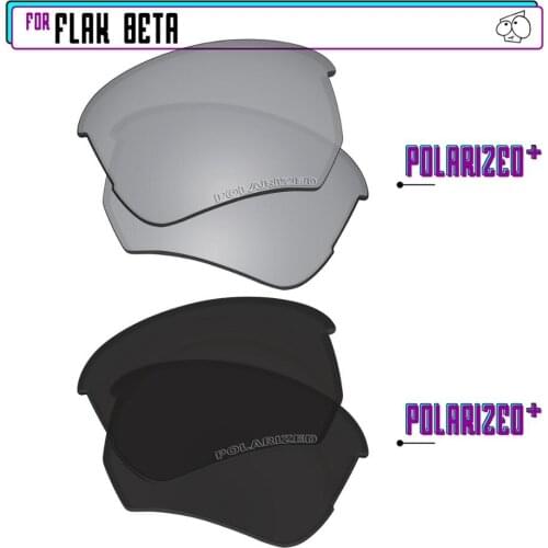 EZReplace Polarized Replacement Lenses for - Oakley Flak Beta Sunglasses - Blk P Plus-SirP Plus