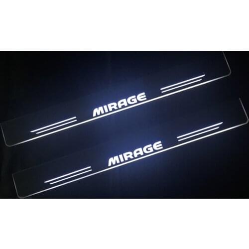 Welcome Pedal Lights For Mitsubishi Mirage 2012 - 2017 2018 Pedal car Door Sill Pathway Lamps led thresholds scuff plates auto