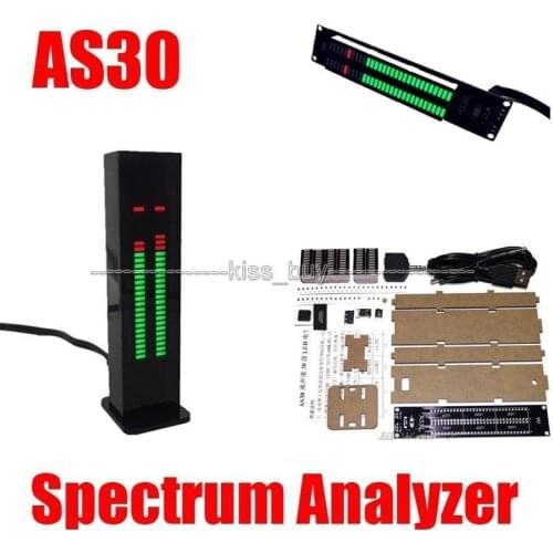 Professional AS30 30 Segment Stereo Music Spectrum Analyzer LED Level Display Kits VU Meter car mp3 Amplifier Board pc 5v usb