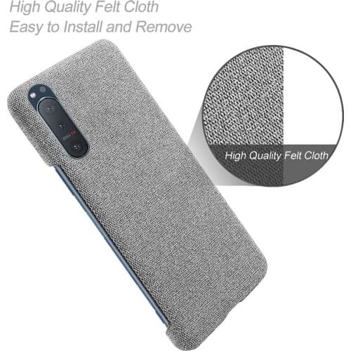Anti-slip Ultra Thin Fabric Cloth Case for Sony Xperia 5 II Anti-Drop Phone Bag Fitted Cover for Xperia 5 II 5G SO-52A, XQ-AS52