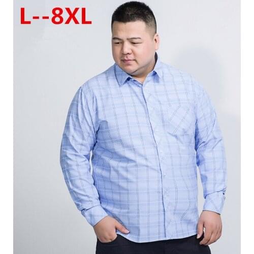 8XL 6XL 5XL 4XL Cotton Striped Oxford Dress Shirt Men High Quality Mens Long Sleeve Slim Fit Casual Shirts Brand Clothing