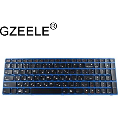 GZEELE russian laptop keyboard for LENOVO V570 V570C V575 Z570 Z575 B570 B570A B570E B570G B575 B575A B575E B590 B590A blue RU