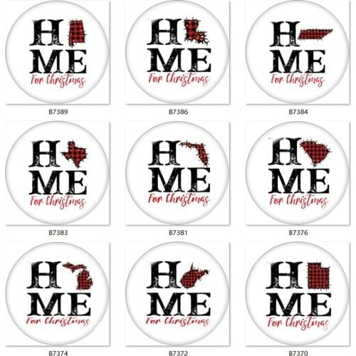 Merry Christmas home USA 10pcs mixed 12mm/18mm/20mm/25mm Round photo glass cabochon jewelry flat back Making findings B7369