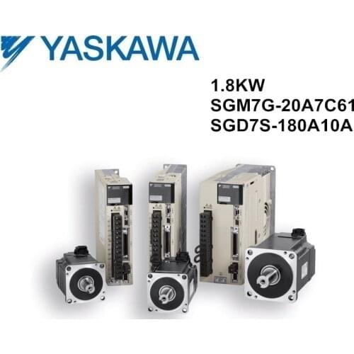 SGM7G-20A7C61+SGD7S-180A10A origianl YASKAWA 1.8KW servo motor and driver with cables